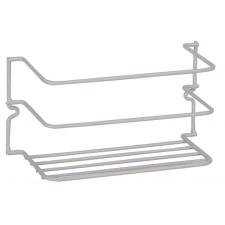 White Vinyl Coated Wire Cabinet Rack